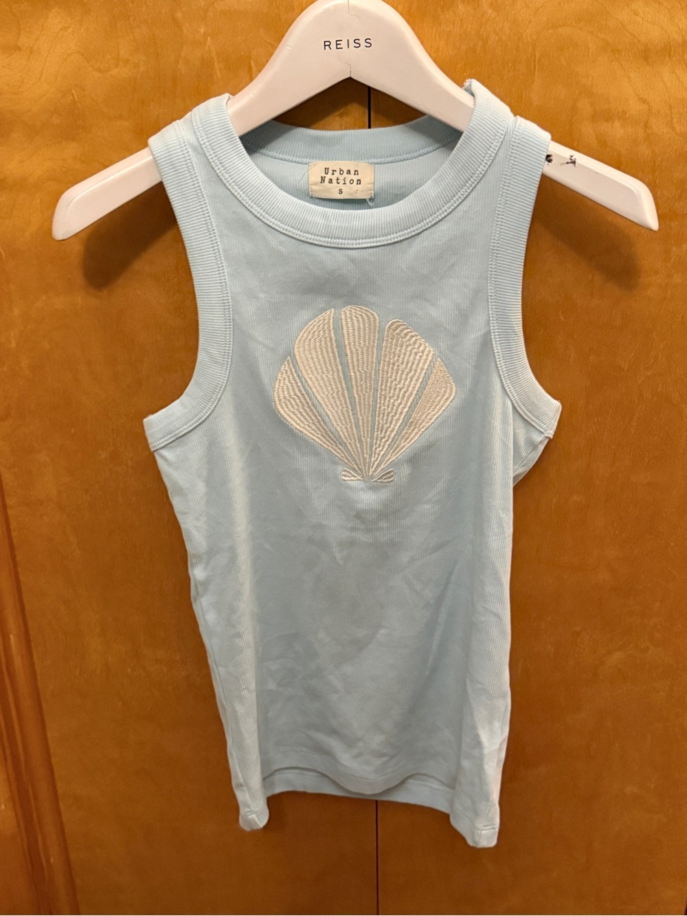 NWOT Urban Nation Light Blue Shell Tank size small